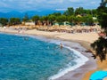 Swimming at Kyparissia Beach, Western Peloponnese, Greece Royalty Free Stock Photo